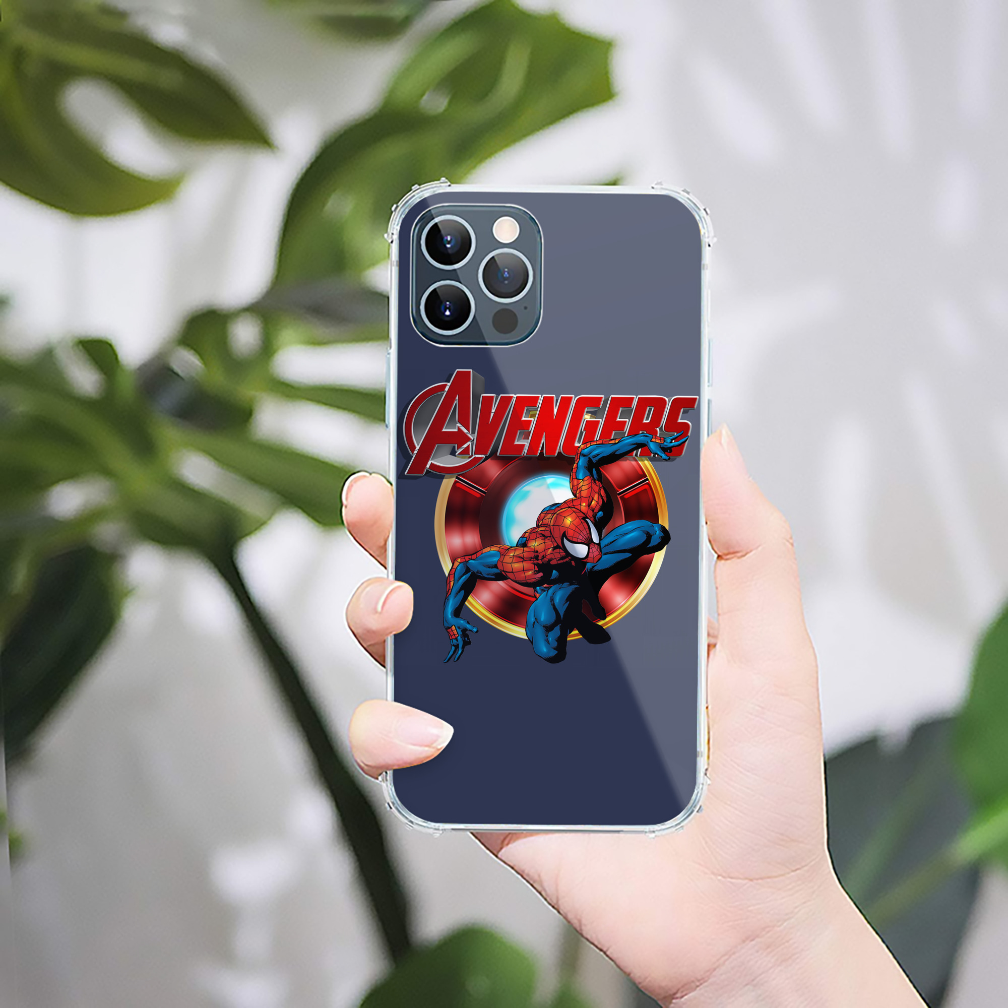 （画像用） Spider Man スパイダーマン 【iPhone 12シリーズ対応】透明スマホケース（クリアソフトケース）